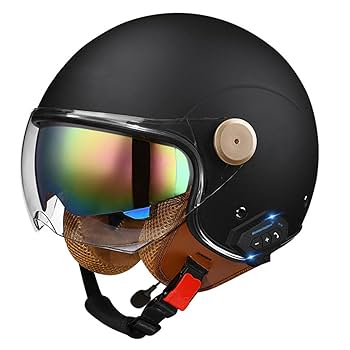 Amazon.co.jp: レトロオープンフェイスバイクヘルメット